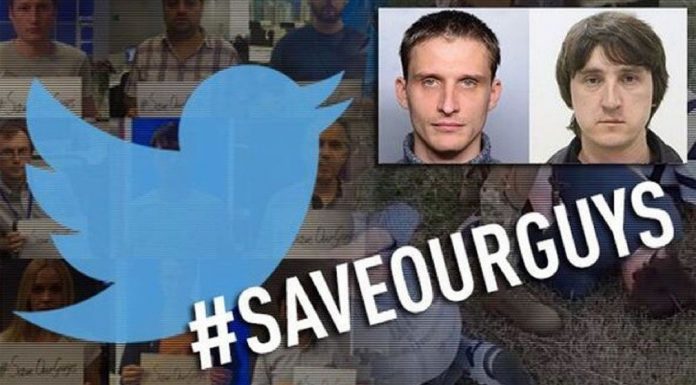 ODKAZ #SAVEOURGUYS POŽADUJÚCI PREPUSTENIE UKRAJINOU ZADRŽANÝCH NOVINÁROV OVLÁDOL RUSKÝ TWITTER