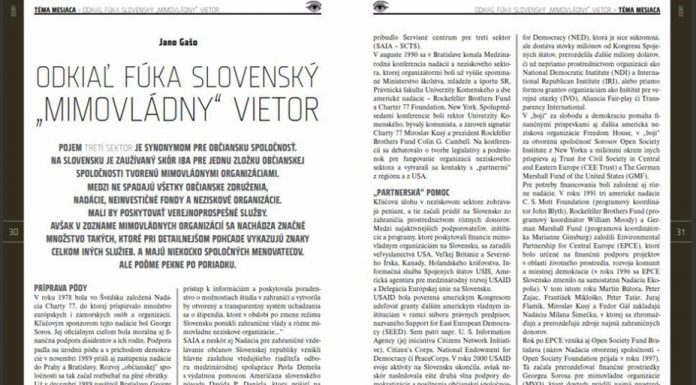 ODKIAĽ FÚKA SLOVENSKÝ „MIMOVLÁDNY“ VIETOR